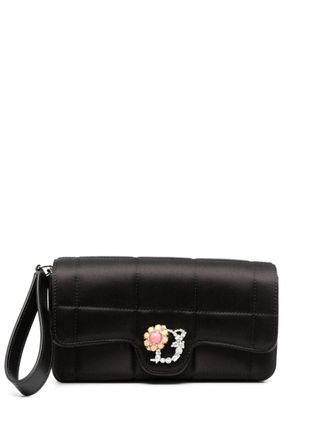Dsquared2 D2 Statement quilted clutch bag - Nero