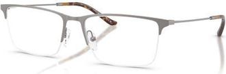 Emporio Armani 55mm Rectangle optical glasses in Grey at Nordstrom