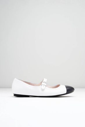 Bloch Ladies Cassiopeia Ballet Flats, Capuccino Black Leather