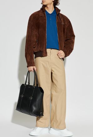 Alexander McQueen Polo With Logo, Mens, Blue