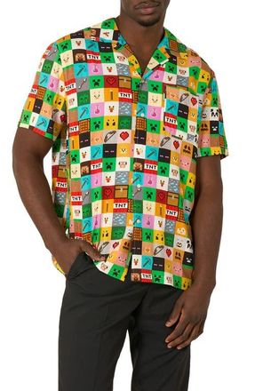 OppoSuits Digital Check Camp Shirt in Miscellaneous at Nordstrom, Size Xxx-Large