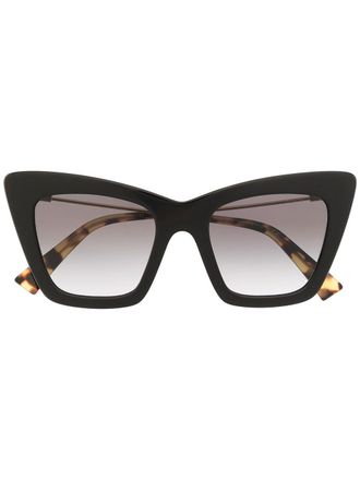 Miu Miu Eyewear Occhiali da sole cat-eye oversize - Nero