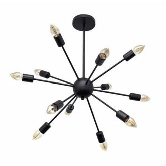 Fabrilamp L&aacute;mpara De Techo Dolores 12xe27 Al.76xd.71cm Negro