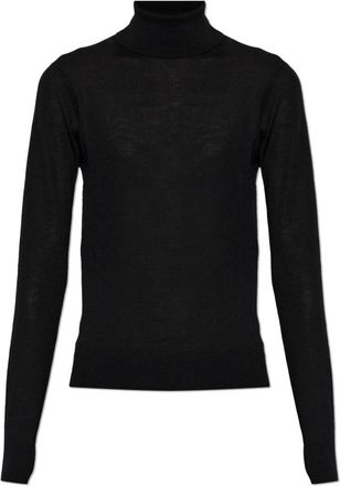 Dsquared2 Wol trui met geborduurd logo - Dames - Coltruien - Zwart - XS - Wol - Truien & Vesten