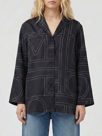 Toteme Silk Shirt With Logo Print