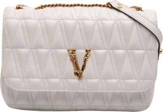 Versace Pre-owned Quilted Leather Bag - Dames - Vintage Schoudertas - Wit - ONE Size - Leer - Vintage