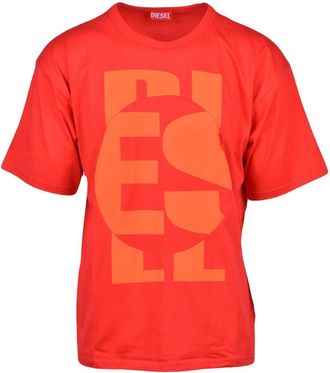 Diesel Tops, Heren, Rood, XL, Katoen, T-shirt