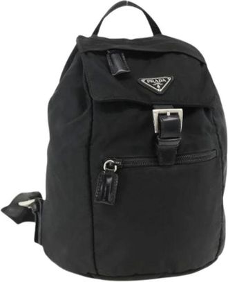 Prada Pre-owned Backpacks, female, Black, Size: ONE SIZE Pre-owned Vintage Backpack