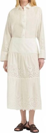 Momoni Reina Midi Skirt In Cream