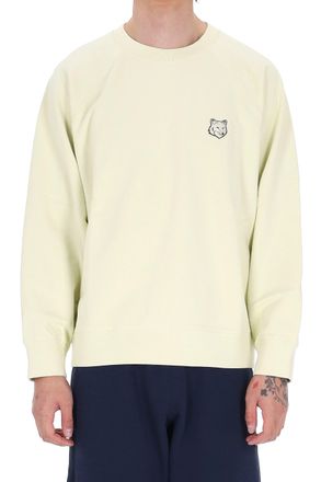 Maison Kitsun&eacute; Fox Head Tonal Patch Oversized Cotton Sweatshirt