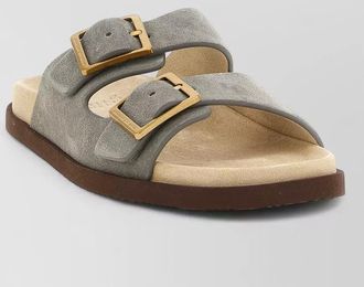 Brunello Cucinelli suede sandals