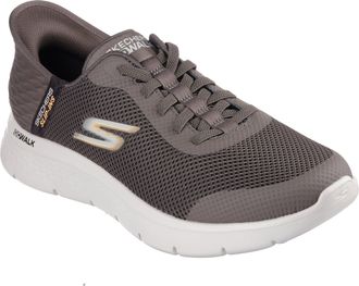 Skechers Mens Free Slip-ins Go Walk Flex-Hands Up Sneaker, Brown, 9.5 UK Extra Wide