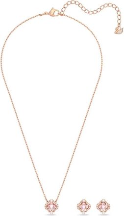 Swarovski Sieradenset Lucky Clover Roze UNA - Dames - Kettingen - Roze - ONE Size - Accessoires