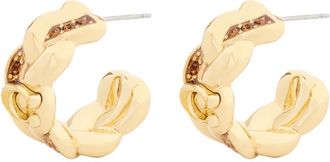 Coach Braided C Hoop Earrings - Gold - One Size