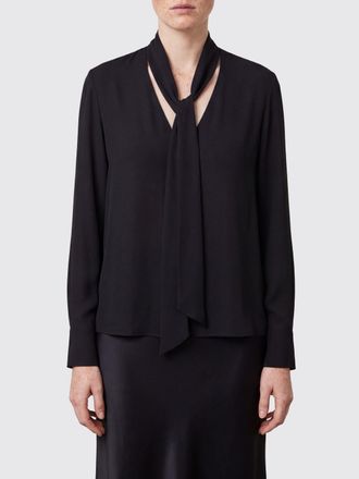 Federica Tosi Pussy-Bow Silk-Blend Blouse with Long Sleeves
