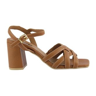 Carmens High Heel Sandals, female, Brown, Size: 10 US Sandalo Martellato Cuoio