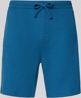 HUGO BOSS Regular Fit Sweatshorts aus Baumwoll-Mix Modell WAFFLE SHORTS in Blau, Gr&ouml;&szlig;e XXL