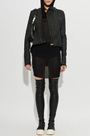 Rick Owens Asymmetrical Cut Jacket, Womens, Black