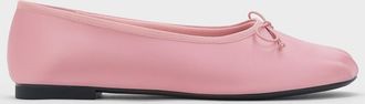 Charles & Keith Satin Bow Ballet Flats