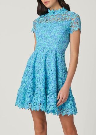 Shoshanna Harlow Londrina Lace Dress in Vista Blue/bright Mint at Nordstrom, Size 12