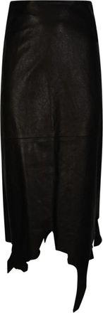 Diesel Gonna L-Torn - Dames - Midirokken - Zwart - S - Leer - Rokken