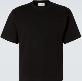 Saint Laurent Cropped cotton jersey T-shirt