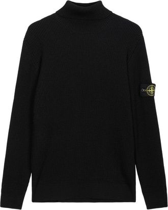 Stone Island Ribbed Knit Turtleneck Sweater