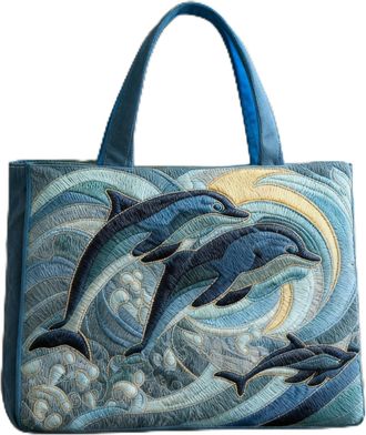 Generic Vintage Quilted Tote Bag for Women, Aesthetic Cotton Shoulder Bag with Literary Book & Floral Embroidery Lightweight Hobo Purse for World Book Day & M