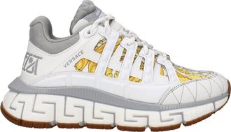 Versace White Fabric Athletic Womens Sneakers
