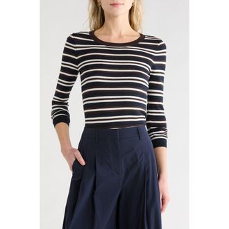 TWP Striped Second Skin Top in Midnight/ivory/dark Choco at Nordstrom Rack, Size Xx-Small