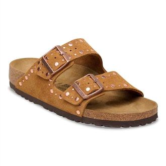 Birkenstock Womens Arizona Rivets Sandals In Mink