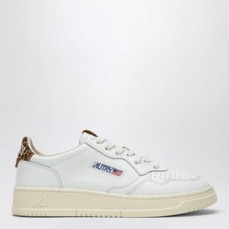 Autry Sneakers Medalist Low in pelle bianca/leopardata