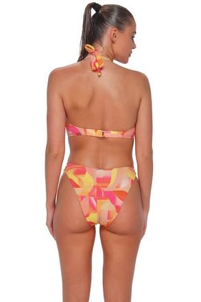 Sunsets Dora Double Tab Bikini Swim Bottoms in Dreamsicle Crepe at Nordstrom, Size X-Large
