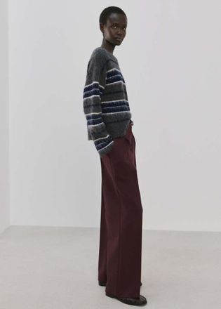 Mango Pantaloni diritti cintura vino - Donna - 36 - MANGO