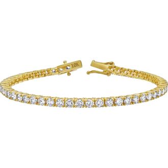 LuvMyJewelry Andros 10K Yellow Gold Lab Grown Diamond Tennis Bracelet - 3.2mm at Nordstrom