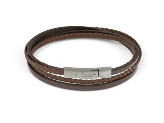 Tateossian Unisex Fettuccine Multi Strand Bracelet In Brown