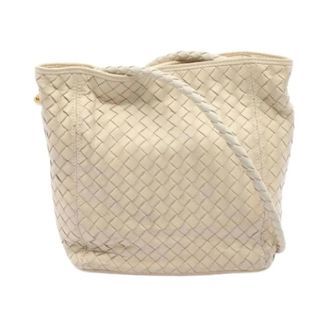 Bottega Veneta Pre-owned Intrecciato Shoulder Bag - Dames - Pre-owned - Beige - Maat: ONE Size Leer