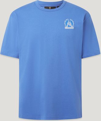 Belstaff Mountain Logo T-shirt Mens Cotton Jersey Marine Blue Size 2XL