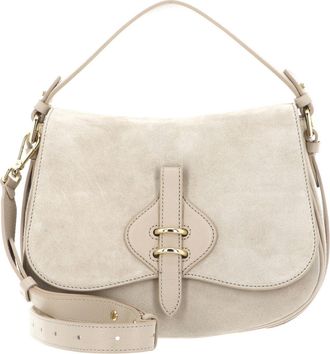 Coccinelle shoulder bag Mavery Suede BI Handbag Suede Leather/Micro Gra. Le. Sandshell/Sandshell beige