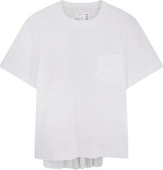 sacai Popeline X Cotton Jersey T-Shirt