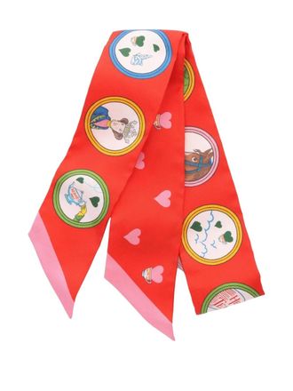 Hermès 2021 Tea Time silk ribbon scarf - women - Silk - One Size - Red