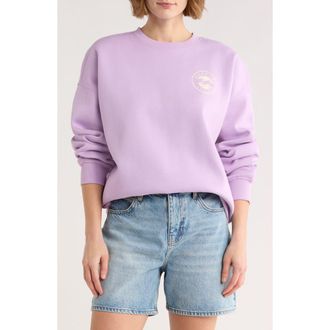 Billabong Boyfriend Crewneck Sweatshirt in Peaceful Lilac at Nordstrom Rack, Size X-Small