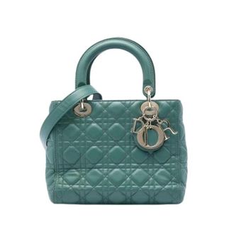 Dior Pre-owned Lady Dior - Dames - Vintage Handtas - Groen - ONE Size - Leer - Vintage