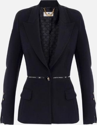 Elisabetta Franchi Elisabetta franchi jas met logo -tape