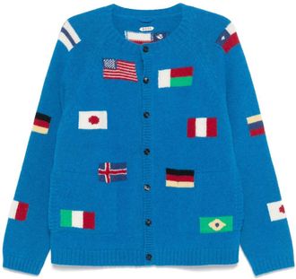 Bode Cardigan Round The World - Blu