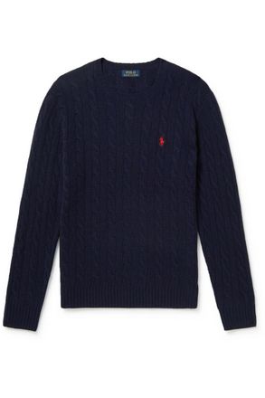 Polo Ralph Lauren Cable-Knit Wool and Cashmere-Blend Sweater