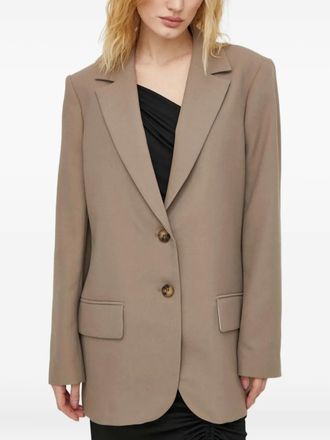 Won Hundred button-fastening blazer - women - Fabric - 40 - Neutrals