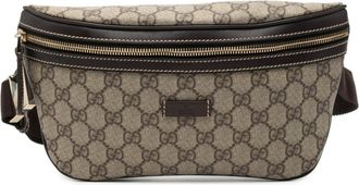 Gucci Beige Brown Pvc Leather Fanny Pack (Pre-Owned)
