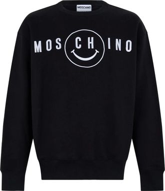 Moschino Hoodies & sweatvesten, Heren, Zwart, S, Katoen, Sweatshirt met grafische print