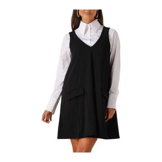 Y.A.S Y.a.s, Kleedjes, Dames, Zwart, XS, Polyester, Zwarte Mini Jurk voor veelzijdige stijl